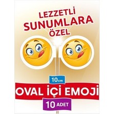 Home 10 Cm, 10 Adet - Lezzetli Sunumlara Özel Oval Içi Emoji Bayrak Kürdan