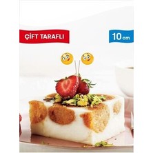 Home 10 Cm, 10 Adet - Lezzetli Sunumlara Özel Oval Içi Emoji Bayrak Kürdan