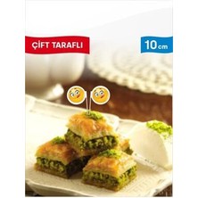 Home 10 Cm, 10 Adet - Lezzetli Sunumlara Özel Oval Içi Emoji Bayrak Kürdan