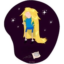 Bilek Destekli Mousepad Adventure Time Finn Ergonomik Kaymaz Taban Ev, Ofis, Oyun