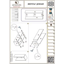 Kenzlife çamaşır-kurutma makinesi dolabı zakhar byz 180*70*60 banyo arkalıksız + tekli duvar rafı hediyeli