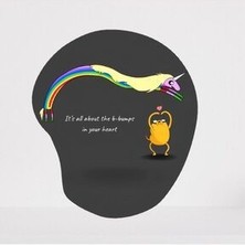 Bilek Destekli Mousepad Adventure Time Jake Gökkuşağı Atı Ergonomik Kaymaz Taban Ev, Ofis, Oyun