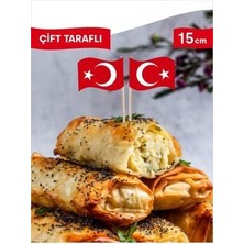 Home 15 Cm, 50 Adet - Türk Bayrağı Bayrak Kürdan