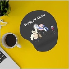 Bilek Destekli Mousepad Regular Show Ergonomik Kaymaz Taban Ev, Ofis, Oyun