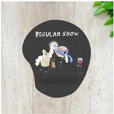 Bilek Destekli Mousepad Regular Show Ergonomik Kaymaz Taban Ev, Ofis, Oyun