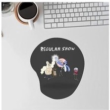 Bilek Destekli Mousepad Regular Show Ergonomik Kaymaz Taban Ev, Ofis, Oyun