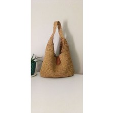 Çanta Hasır Örgü Çanta Torba Çanta