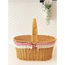 Rattan Oval Model Piknik Sepeti - Çok Amaçlı Sepet