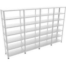 Rafistan 7 Katlı Galvaniz Çelik Raf 31x240x200 cm - Depo, Arşiv, Kiler, Dosya, Market Rafı