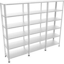 Rafistan 6 Katlı Galvaniz Çelik Raf 43x180x250 cm - Depo, Arşiv, Kiler, Dosya, Market Rafı