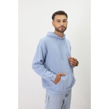Eskitme Desenli Unisex Hoodie Sweatshirt