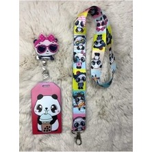 Panda Boyun Askısı Yoyo ve Dik Kartlık Set