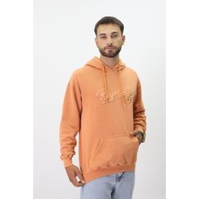 Eskitme Desenli Unisex Hoodie Sweatshirt