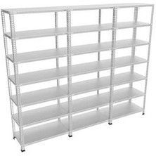 Rafistan 7 Katlı Galvaniz Çelik Raf 43x180x250 cm - Depo, Arşiv, Kiler, Dosya, Market Rafı