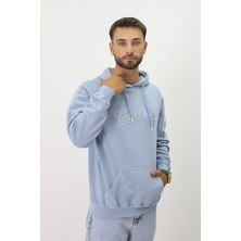 Eskitme Desenli Unisex Hoodie Sweatshirt