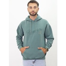 Eskitme Desenli Unisex Hoodie Sweatshirt