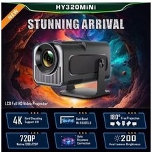HY320 Mini Taşınabilir Sinema Projeksiyon Ev Sineması Dahili Projektör Android Işlemcili
