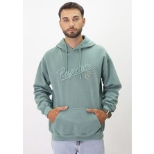 Eskitme Desenli Unisex Hoodie Sweatshirt