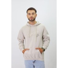 Eskitme Desenli Unisex Hoodie Sweatshirt