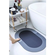 After Times 57X38 cm Banyo Önü Su Emici Kaymaz Tabanlı Ince Dokulu