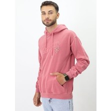 Eskitme Desenli Unisex Hoodie Sweatshirt