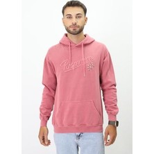 Eskitme Desenli Unisex Hoodie Sweatshirt