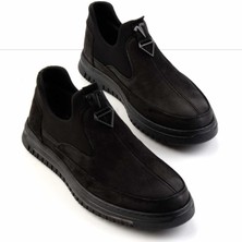 Bambi Siyah Nubuk Hakiki Deri Erkek Casual Ayakkabı E01900240201