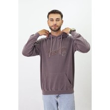 Eskitme Desenli Unisex Hoodie Sweatshirt