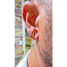 925 Ayar Gümüş Chef Bıçağı Küpe (3 D)