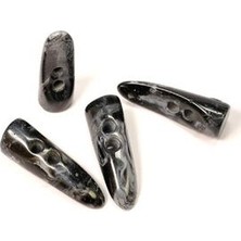 Çoban Düğme-Örgü Hırka ve Kaban İçin -Ebruli - Antrasit