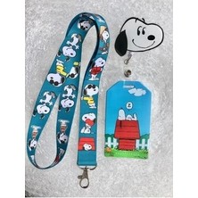 Snopy Boyun Askısı Yoyo ve Kartlık Set