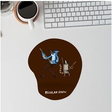 Bilek Destekli Mousepad Regular Show Ergonomik Kaymaz Taban Ev, Ofis, Oyun