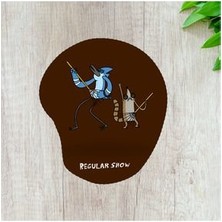 Bilek Destekli Mousepad Regular Show Ergonomik Kaymaz Taban Ev, Ofis, Oyun