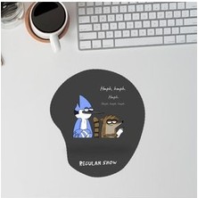 Bilek Destekli Mousepad Regular Show Ergonomik Kaymaz Taban Ev, Ofis, Oyun