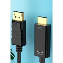 After Times Displayport To HDMI Kablo, Display Port Dp To HDMI Çevirici Dönüştürücü, 1.8 Metre