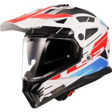 Pıoner 2 Namıb Beyaz-Mavi-Kırmızı Kask