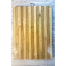 Orta Boy Bambu Kesim Tahtası 22 x 32  cm, Ahşap Kesim Panosu, Salata ve Et Kesme Tahtası