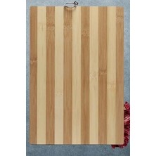 Orta Boy Bambu Kesim Tahtası 22 x 32  cm, Ahşap Kesim Panosu, Salata ve Et Kesme Tahtası