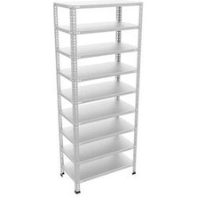 Rafistan 9 Katlı Galvaniz Çelik Raf 31x60x200 cm - Depo, Arşiv, Kiler, Dosya, Market Rafı - 0.70 mm