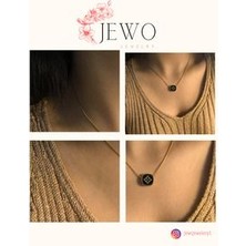 Yonca Detay Siyah Kolye