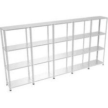Rafistan 4 Katlı Galvaniz Çelik Raf 31x300x150 cm - Depo, Arşiv, Kiler, Dosya, Market Rafı