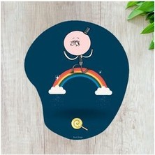 Bilek Destekli Mousepad Regular Show Pops Ergonomik Kaymaz Taban Ev, Ofis, Oyun