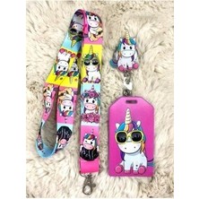 Unicorn Boyun Askısı Yoyo ve Kartlık Set