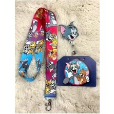 Tom ve Jery Boyun Askısı Tom Yoyo ve Kartlık Set