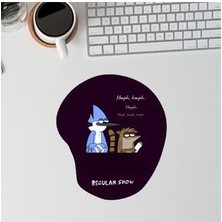 Bilek Destekli Mousepad Regular Show Ergonomik Kaymaz Taban Ev, Ofis, Oyun