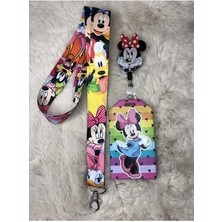 Mickey Mouse Boyun Askısı Yoyo ve Kartlık Set