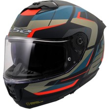 Stream 2 Road Mat Siyah-Gri-Mavi-Kırmızı Kask