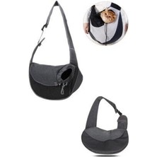Large Hanger Koyu Gri Çapraz Askılı Kedi Köpek Evcil Hayvan Taşıma Çantası 45X40