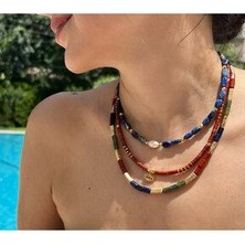 Nude Studio Jane - Turkuaz Varisit Doğal Taş Kolye