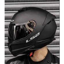 LS2 Stream 2 Mat Siyah Kask ( Siyah Şeffaf Cam )